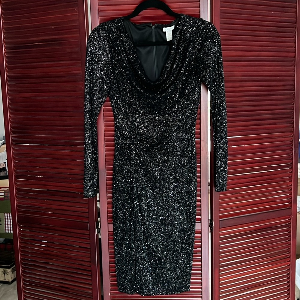 Cache black sparkle dress